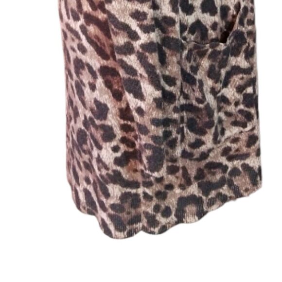 Lisa Rinna Collection Leopard Boyfriend Cardigan Size Medium - Picture 7 of 9